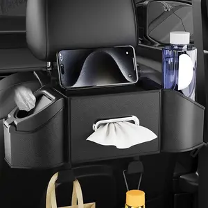 Car Seatback Storage Box—Minimalist and Practical Car Organizer with Tissue Holder and Trash Bin. Boosts functionality and eliminates clutter. #ChristmasGift #EssentialForDriving