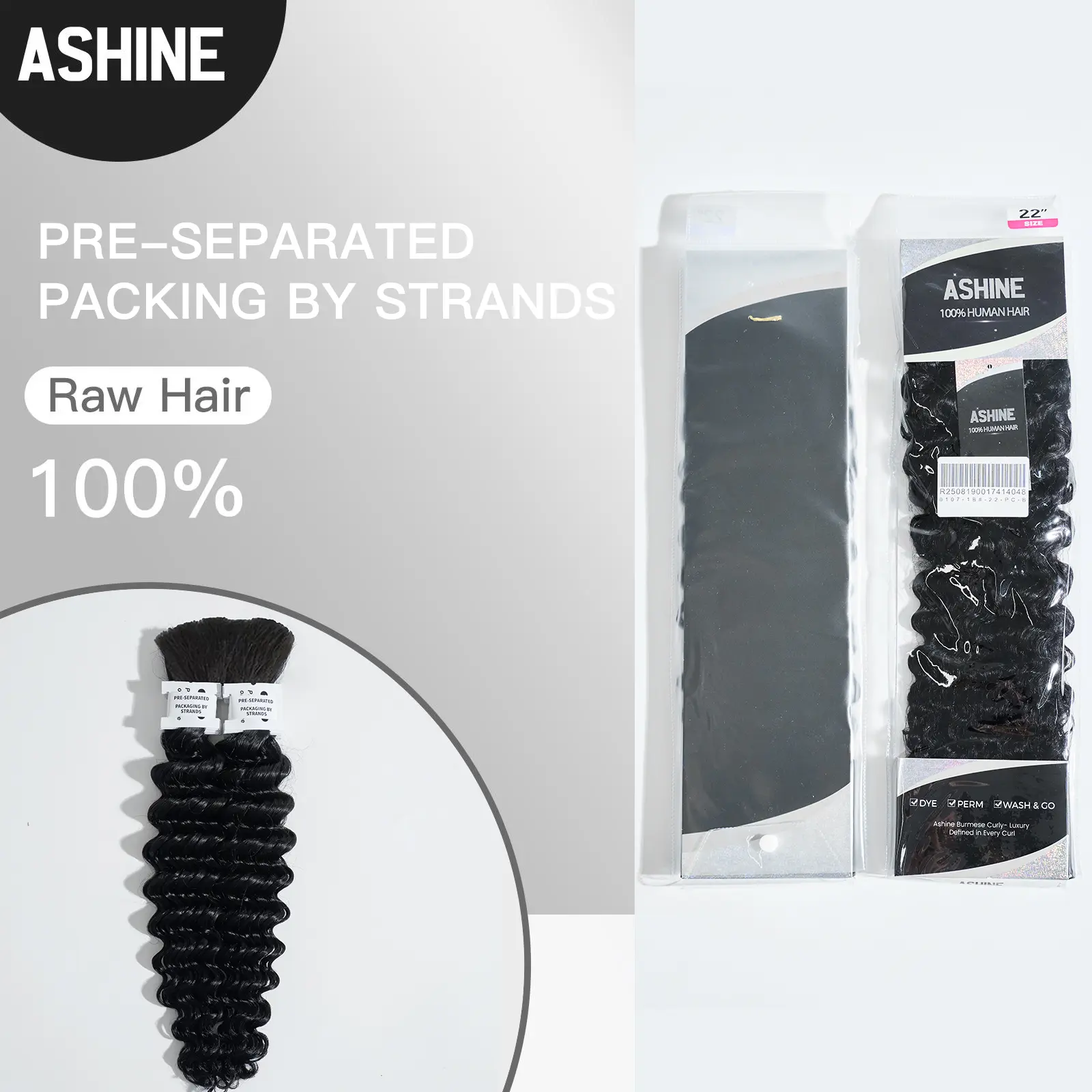 Pre-separated Bulk Hair