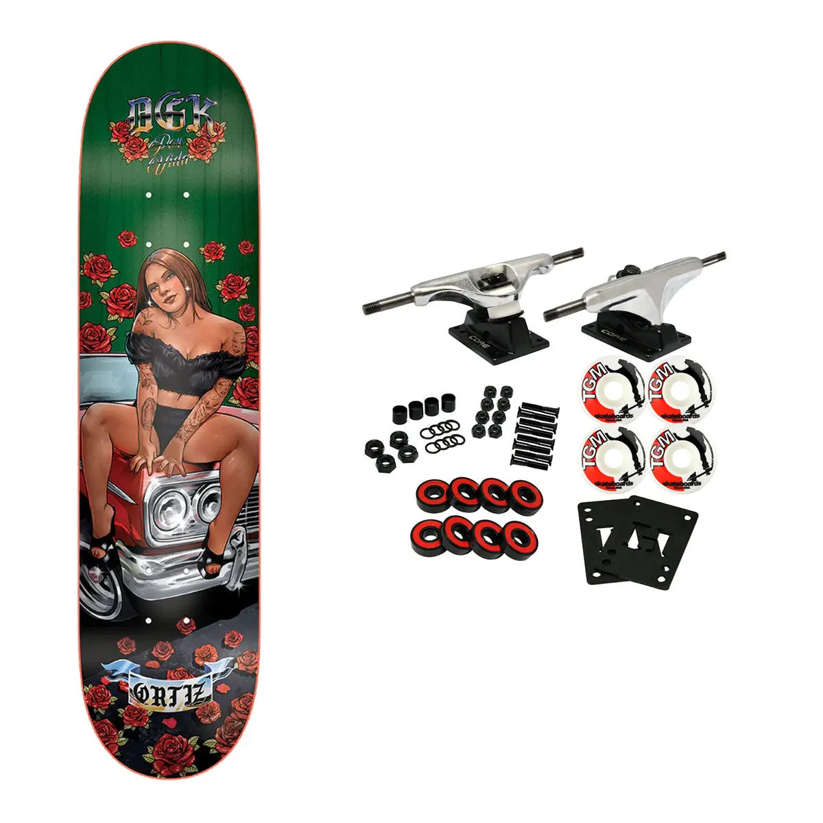 DGK Skateboard Complete Chaz Ortiz Around the Way 8.1" x 31.85"
