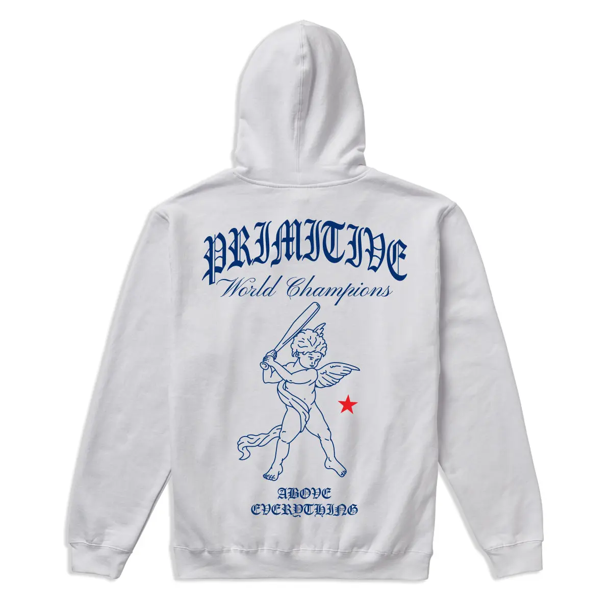 Primitive Skateboarding Men's Cotton Crew Neck Pullover Hoodie, Casual Sports Style, Machine Washable