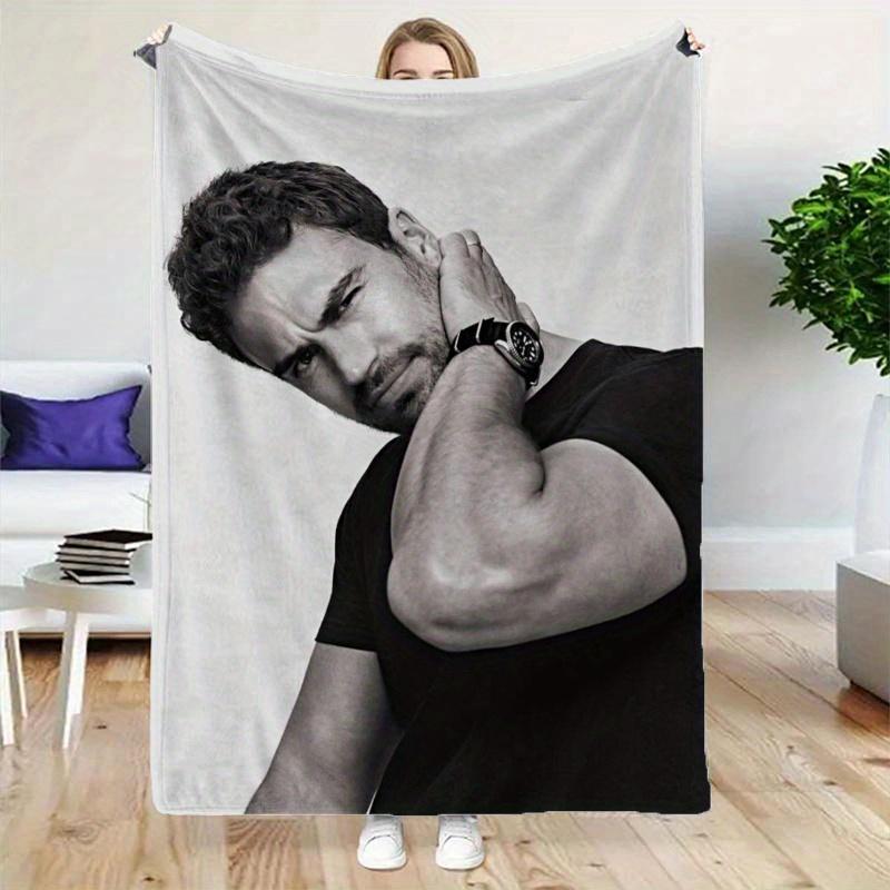 Theo James Fleece Blanket Throw Blankets Trendy Ultra-Soft Blanket Flannel Fleece Blanket Funny Print Blankets Super Soft Comfortable Warm Quilt For Room Car Camping Decor, Birthday, Holiday, Or Christmas Gift