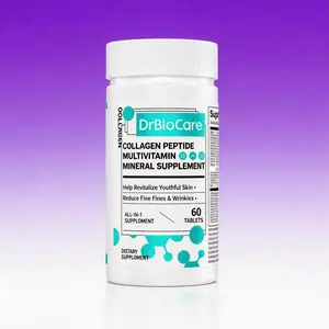 DrBioCare Collagen Peptide 1PCS 60 Tablets Skin Support Daily Multivitamin Beauty Wellness Supplement for Edible Healthcare