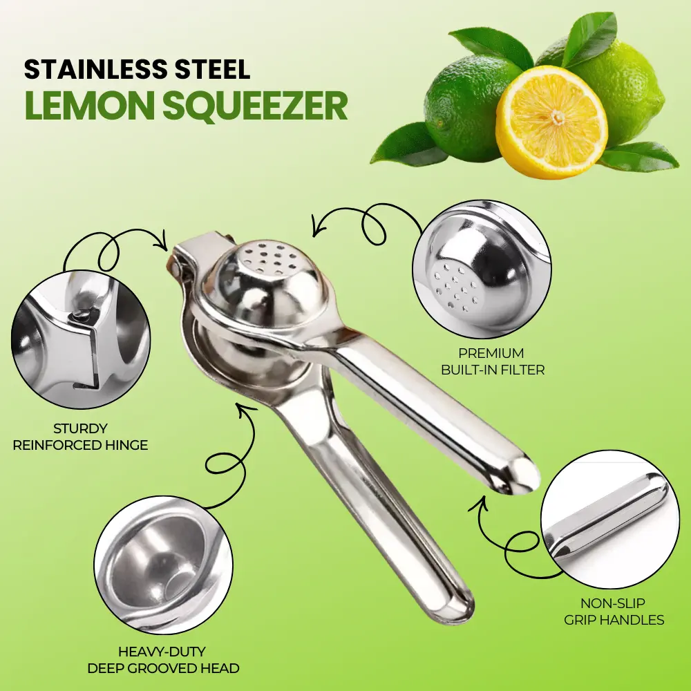 Premium Stainless Steel Lemon Squeezer Heavy Duty Citrus Juicer