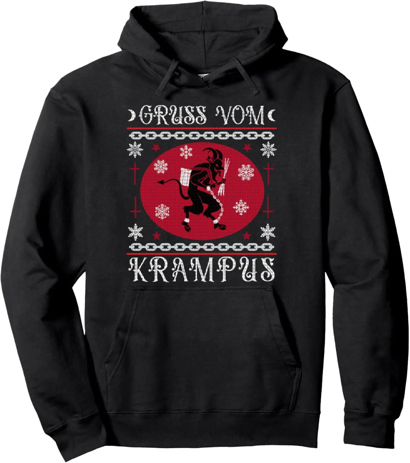 Gruss Vom Krampus. Goth Christmas Ugly Sweater. Krampus Xmas Pullover Hoodie