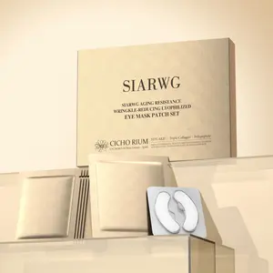 SIARWG Double-Layer Freeze-Dried Eye Mask for Dark Circles & Puffiness, Anti-Wrinkle Firming Hydrating Eye Patches with Collagen & Peptides, Brightening Under Eye Skincare Gentle Restore, Hyaluronic Acid