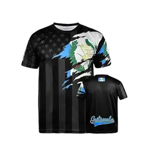 USA & Guatemala Flag Mix Soccer Jersey, Guatemala Soccer Jersey Summer Sports Outfits For Men Women
