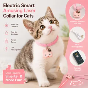 【2026 New】Laser Toys for Cats | Lightweight | No Noise | Safe for Eyes | Adjustable Fit with Remote Control | Interactive Toys for Cats | Rechargeable | Gifts for Cat