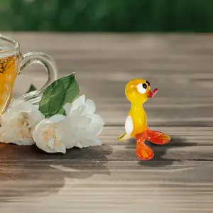Duck Figurine, Mini Glass Murano Quality Lampworking Glass Figurine, Hand Made In Ukraine, A Great Addition To Your Collection