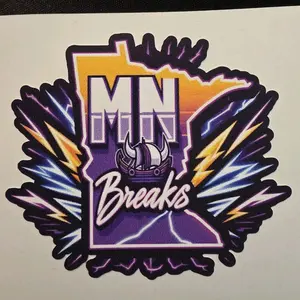 MN Breaks Stickers with Vibrant Lightning Design