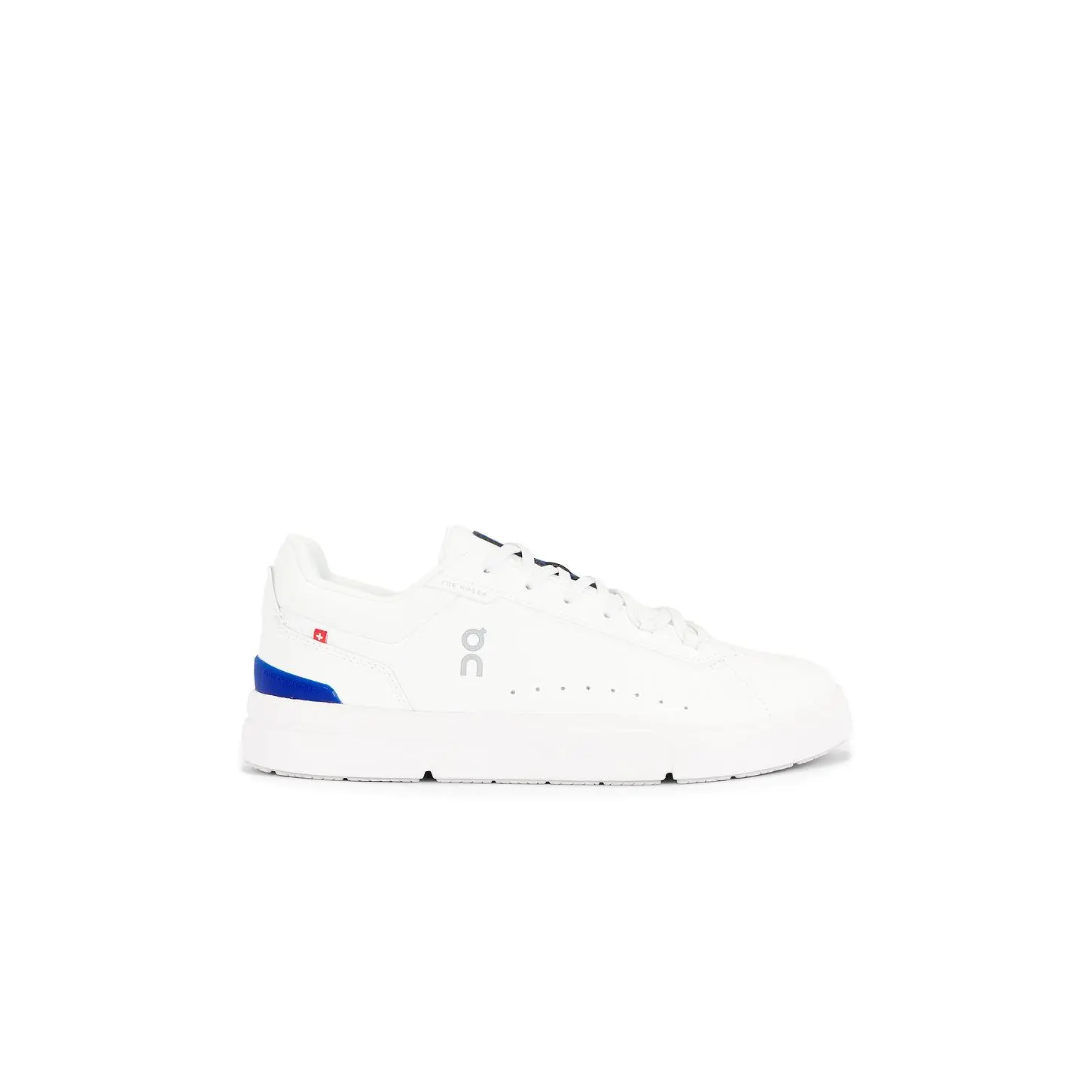 On The Roger Advantage Tennis Shoe in White & Indigo