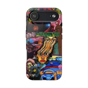 Trippy Melting Face Phone Case, Psychedelic Art Phone Cover for Aesthetic Vibes, surreal art case, Y2K art case, iPhone 17 16 15 14 13 12 11 Pro Max