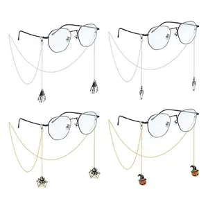 4 Goth Glasses Chain For Women Men Sunglass Eyeglass Chains Black Bat Eyeglasses Strap Holder