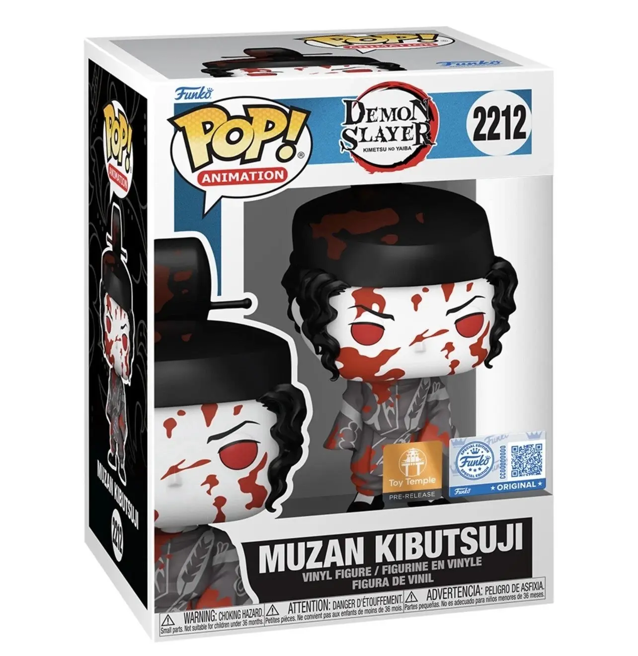 Funko Demon Slayer Muzan Kibutsuji #2212 Action Figure - Toy Temple Exclusive Item, PR Sticker, Anime & Manga Collectible Figurine for Collectors, Figurines For Collectors, Collectible Figures
