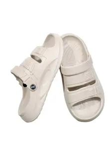 Summer Men's Two-In-One Thick Sole Sandals, Adjustable Strap Anti-Slip Eva Slippers, Lightweight Casual Outdoor Beach Shoes
