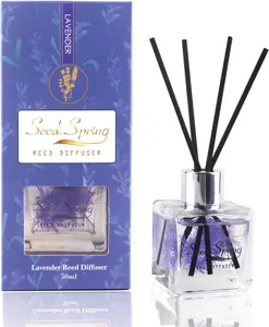 Reed Diffuser Set with Sticks Lavender Aromatherapy Oil Scent Diffuser for Home Office Bathroom Decoration Perfume and Gifts ml/.oz