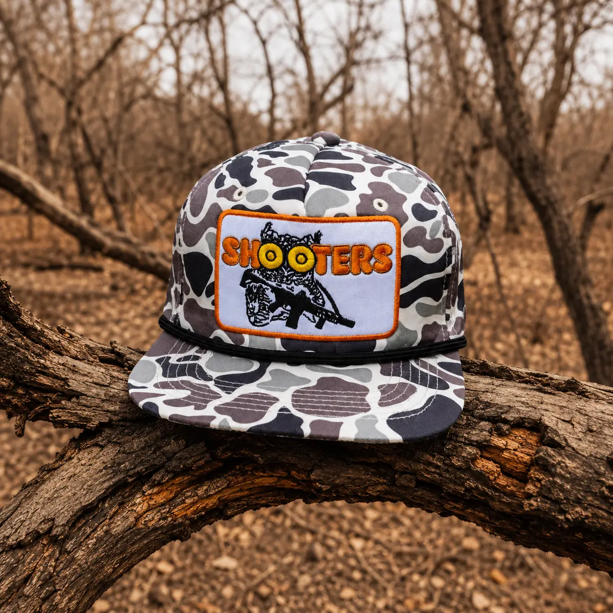 Hooters Owl Camo Trucker Hat – Embroidered Hunting Patch Snapback Cap – Duck Camo Outdoor Hunting Mesh Hat for Men