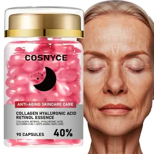 Cosnyce Retinol and Collagen Peptide Serum Face Capsule Skincare, 90 Pieces, Anti-Wrinkle and Firming, Moisturizing Facial Essence