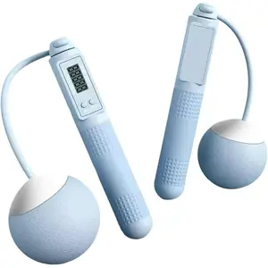 Ropeless Weighted Jump Rope with Counter - LED Display, ropeless jump rope,Ergonomic Handles, Adjustable Length - Perfect for Fitness, Crossfit, Home & Outdoor Workouts (Kids & Adults) ropeless jump rope gravity ball cordless smart jump rope