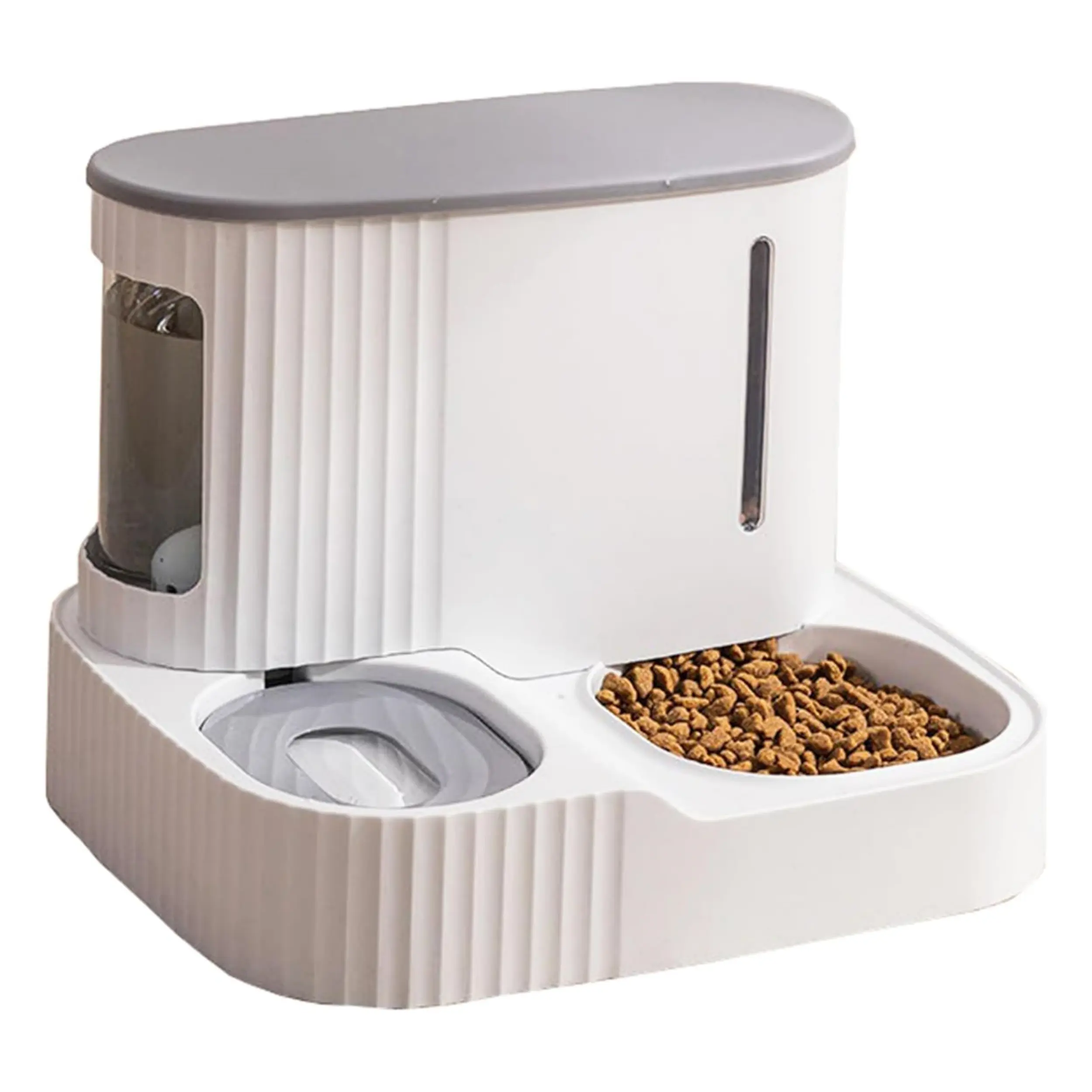 Cat Feeder and Water Dispenser, Gravity Pet Food Self Feeder Bowl and Watering Dispenser for Indoor Small Medium Dog Puppy Kitten 2 in 1