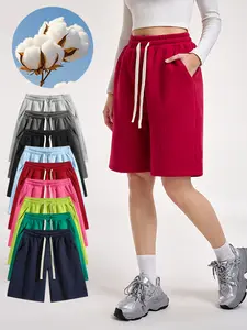 Women’s casual athletic shorts  drawstring, elastic waistband—suitable for outdoor sports, fitness, running, and casual wear; women’s shorts, athletic shorts, womenswear