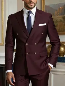Men'S Formal Suit Two-Piece Set, Formal Wear, Collared Single Button Blazer and Pants, Suitable for Interviews, Business Professional Occasions, and Daily Casual Parties