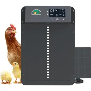 Automatic Chicken Coop Door with LCD Display, Solar Chicken Coop Door with Multiple Modes & USB-C , Automatic Chicken Door with Light Sensor & Timer