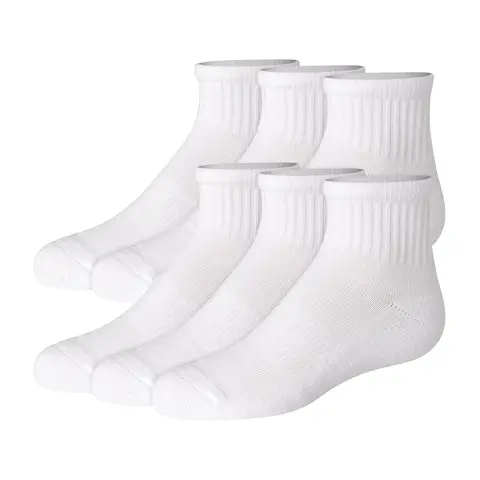Hanes Pure Comfort Girls' Organic Cotton Ankle Socks 6-pairs Underwear Multi Pack Comfortable Fit Soft Stretch Fabric Breathable Ppcak6