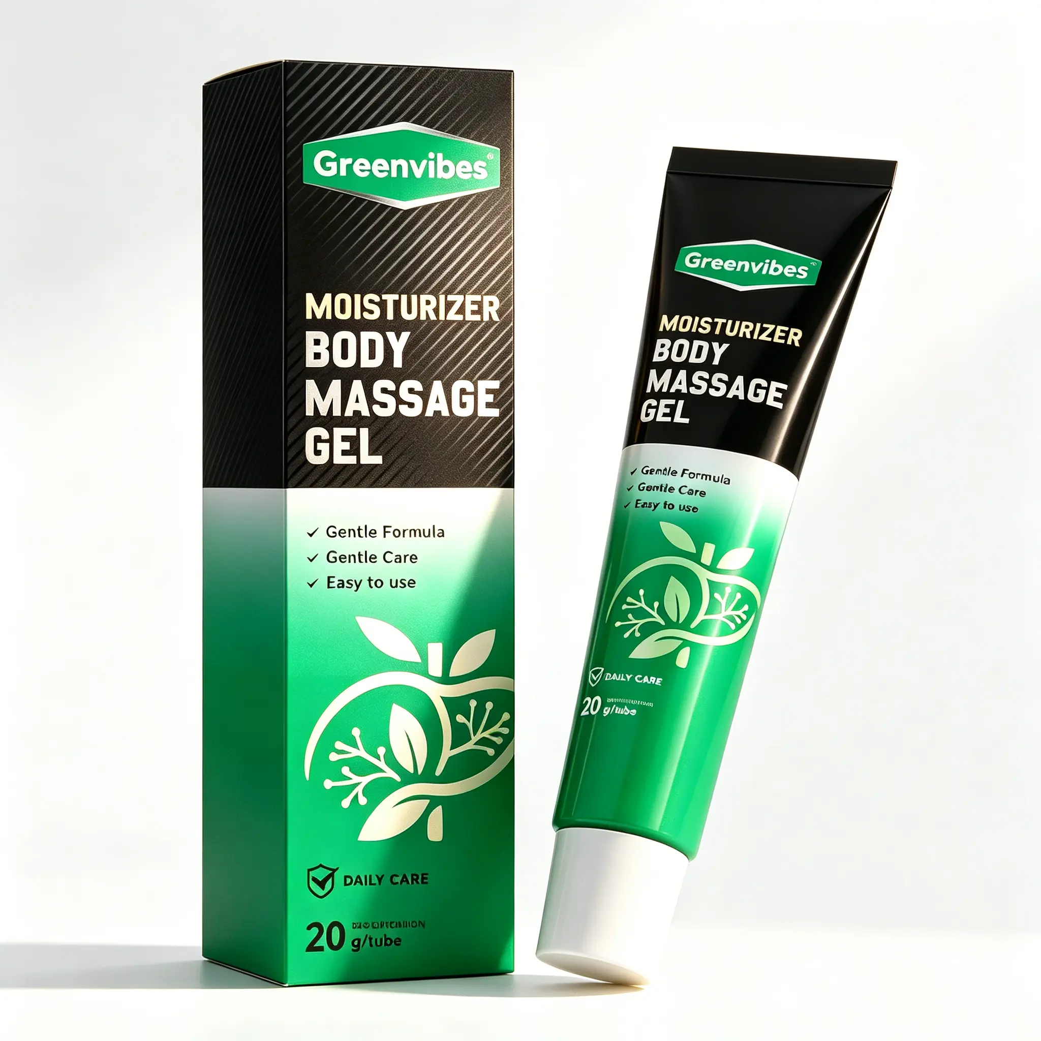 GreenVibes Men's Care Gel, Massage Gel for Men, 20g Relaxing & Moisturizing Bath & Body Care Product