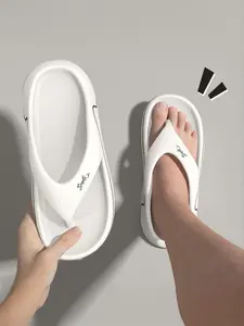 Men's High-End Summer Flip Flops, Outdoor Non-Slip Soft Sole Slide Sandals, Casual Style Beach Thong Shoes for All Seasons