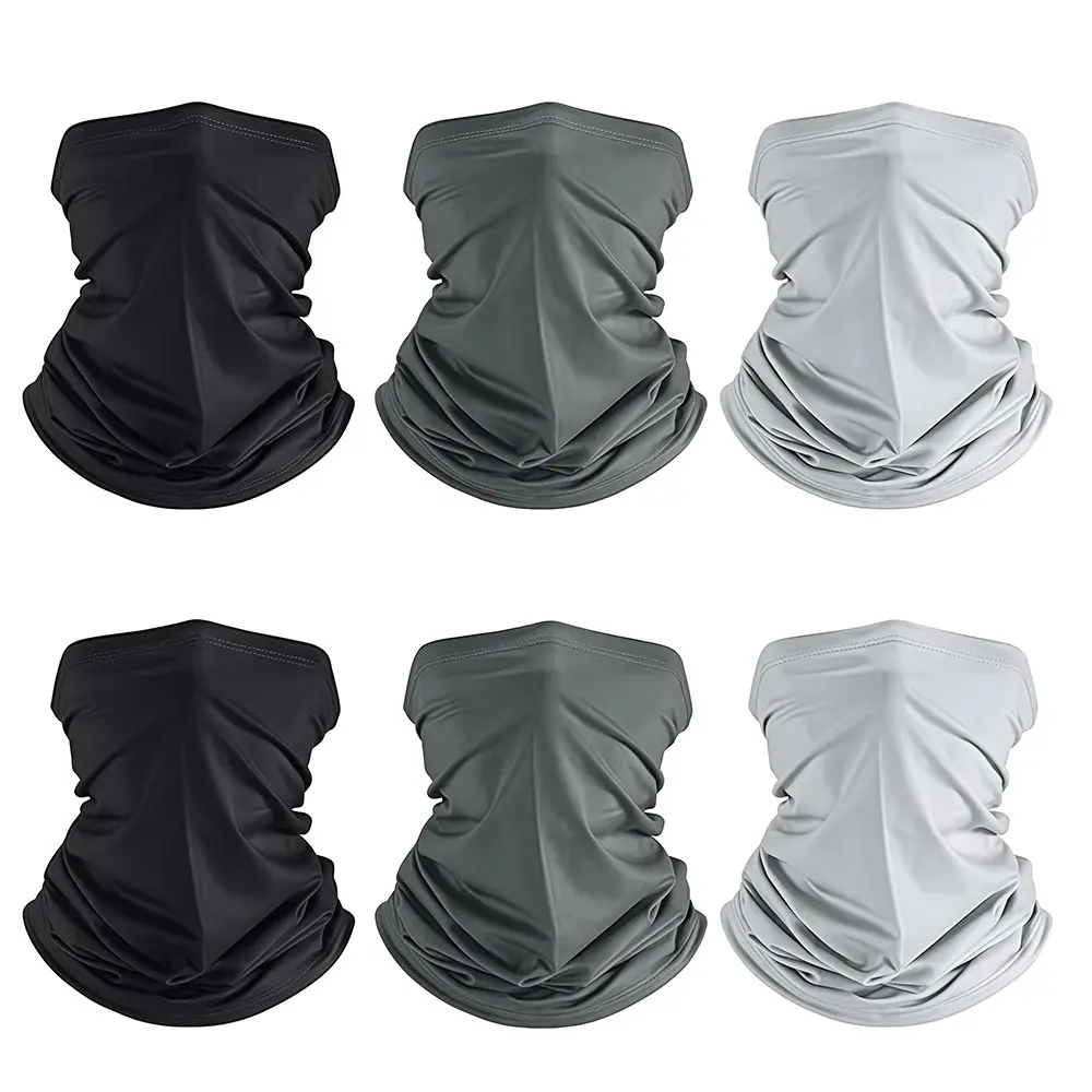 6-Piece Cooling Neck Gaiter Set with UV Protection, Unisex Breathable Face Scarf Bandana for Summer Outdoor Activities, Uv Rays
