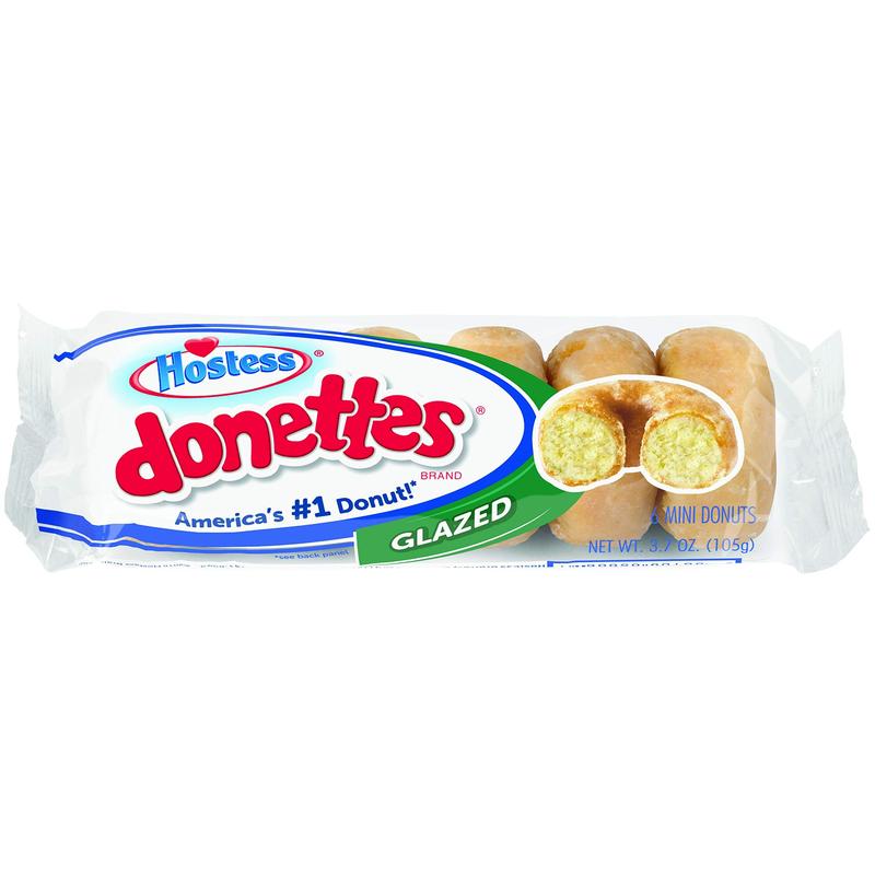Hostess Delicious Mini Donettes for Snack Time, Glazed Donuts, 37 Oz Package