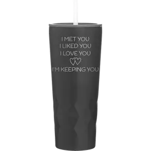 I Met You I Liked You I Love You Im Keeping You 20.9 oz Tumbler | Black