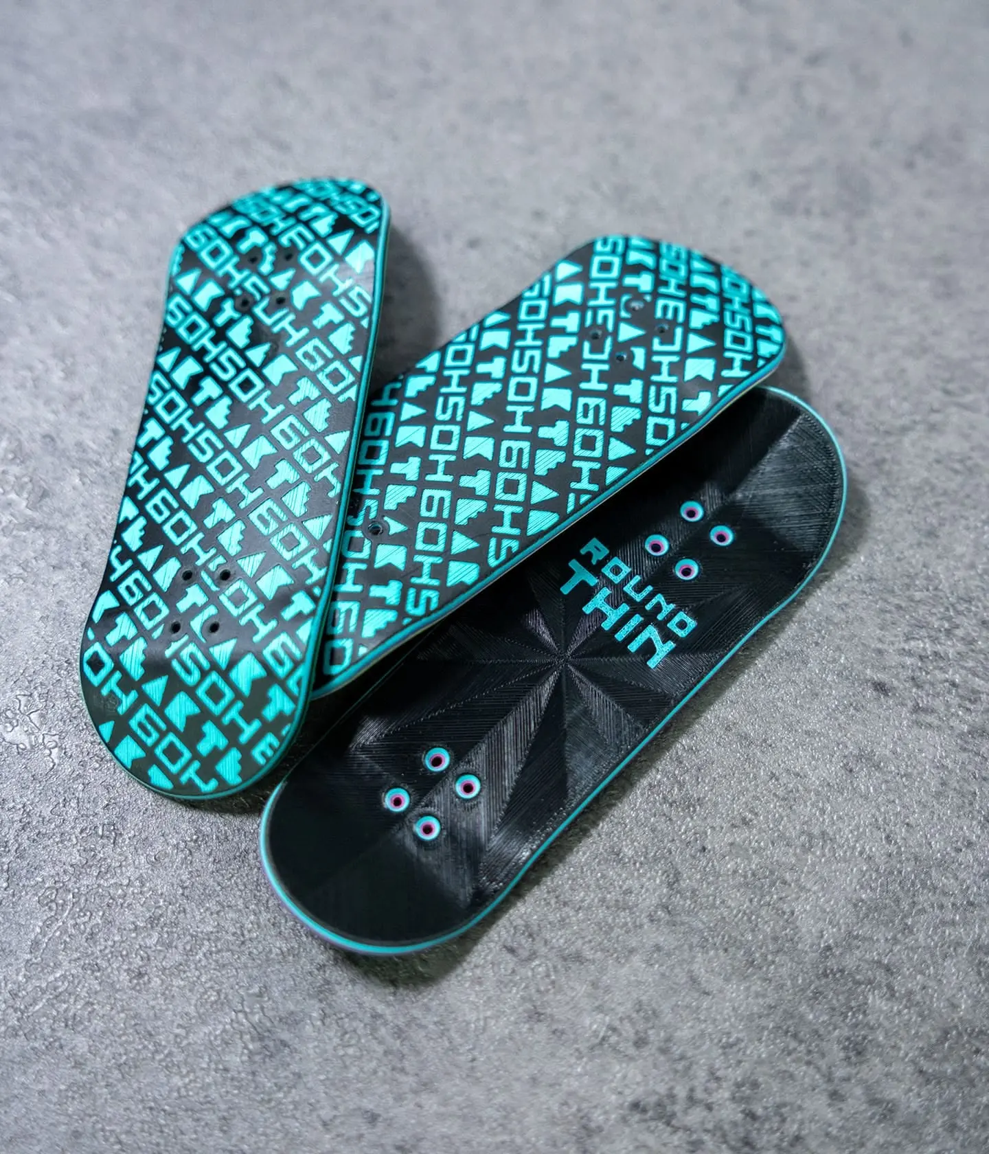 Teak x 6oh5oh 3D Printed Fingerboard Deck - Teal