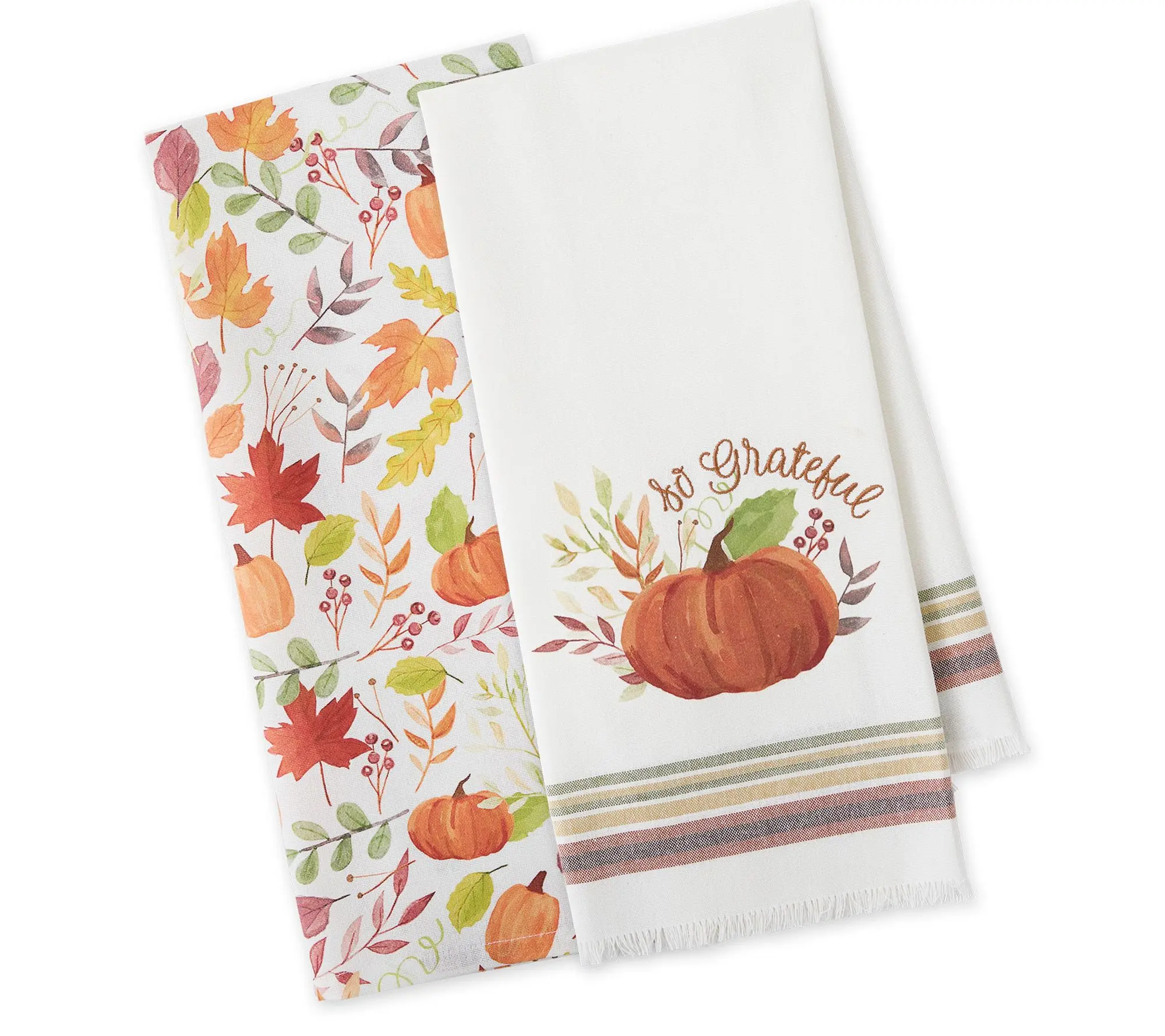 Design Imports Set/2 Grateful Harvest Kitchen Towels