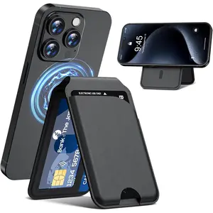 Mag-Safe Wallet Magnetic Wallet for Phone Lightweight Magnetic Phone Pouch Stand Adjustable Leather Mag-Safe Card Holder for iPhone 17/16/15/14/13/12 Series, Not for iPhone 13/12 Mini