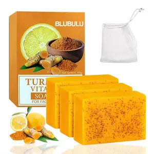 3PCS  Lemon Turmeric Soap 100G Set with for Face & Body Cleansing Daily Moisturizing Natural Blend  Hydrating