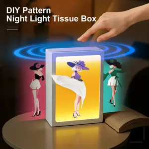 Creative Skirt-Shaped Tissue Holder with Interchangeable Patterned Lid Adorably Designed Animal-Themed Decorative Lamp Perfect for Bathrooms, Living Rooms, and Bedrooms