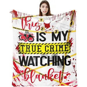 True Crime Gifts, True Crime Christmas Blanket 60"x50", Serial  Gifts, True Crime Gifts for Women/Men, Crime Show Lover Gifts, Gifts for True Crime Lovers, Crime Scene