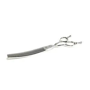 Left Handed New Moon Curved Fluffer Dog Grooming Scissor