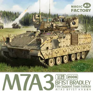 Magic Factory 2006 M7A3 BFT1ST Bradley Fire Support Team Vehicle 1/35 Scale Assembly Model Kit for Military Enthusiasts