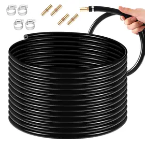 Self Sinking Aeration Hose, 3/8 inch Weighted Pond Aeration Tubing with Hose Clamps & Menders, Easy Installation, for Kit Hoses - 100 Feet