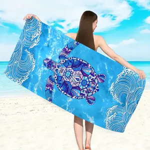 1pc Animal printed beach towels, ultra-fine fiber quick drying absorbent bath towels, beach swimming sports absorbent towels