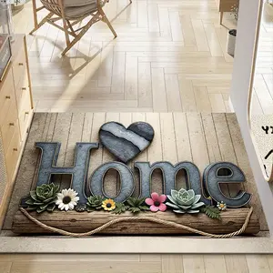 Premium Welcome Doormat - Distinctive Design, Large Square, Statement Art, Machine Washable, Rustic Indoor-Outdoor Entrance Decor for Spring & Summer, Ideal for Front Door, Patio, Balcony, Distinctive Design Doormats, Large Square Doormats