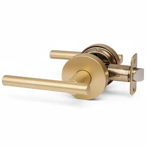 Kain Design Satin Brass Passage Door Lever