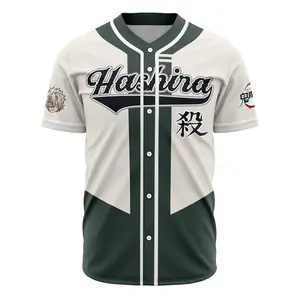 AniBase Club Hashira Sanemi Shinazugawa Demon Slayer Baseball Jersey - Premium All-Over Print, 100% Polyester, XS-5XL, Unisex Fit, Anime-Inspired Design