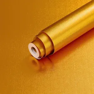 Gold Wallpaper Self-Adhesive Cleanable Removable Peel and Stick Refrigerator Speaker Dryer Cabinet Oven Appliances Furniture Renovation Kitchen Glitter Wallpaper 17.7" X 78.7"