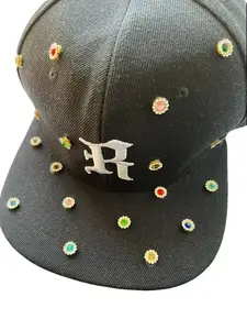 Rhinstone Baseball Cap Adjustable - Black