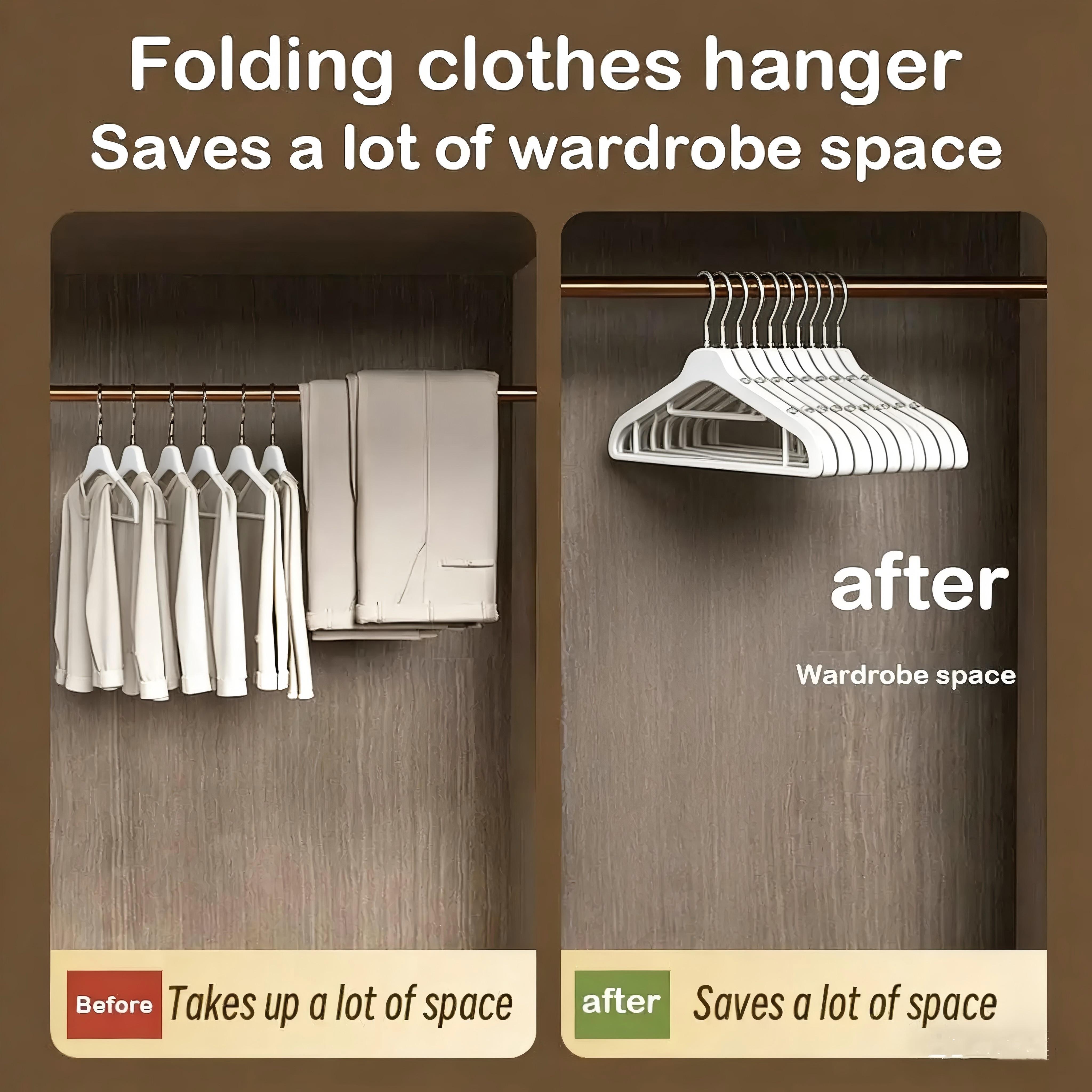 【Today's special】6 Layer Pants Hanger Space Saving Closet Organizer with 65mm Wide Spacing, Anti-Slip Multifunctional Pants Rack for Jeans Trousers Wardrobe, Stainless, Steel, Hanging,tiktok shop deals，Mother's Day gift