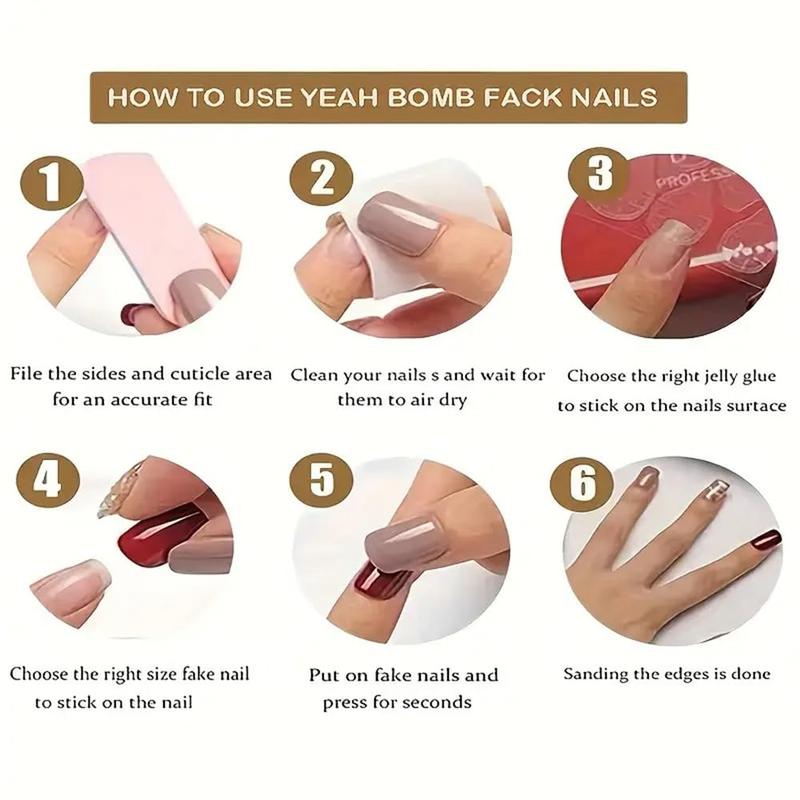 French Tip Press on Nails Long Square Fake Nails Pink Acrylic False Nails with 5D Heart Rhinestones Charms Designs Gold Dollar Symbol Charms Artificial Nails Glitter Stick on Nails for Women 24Pcs