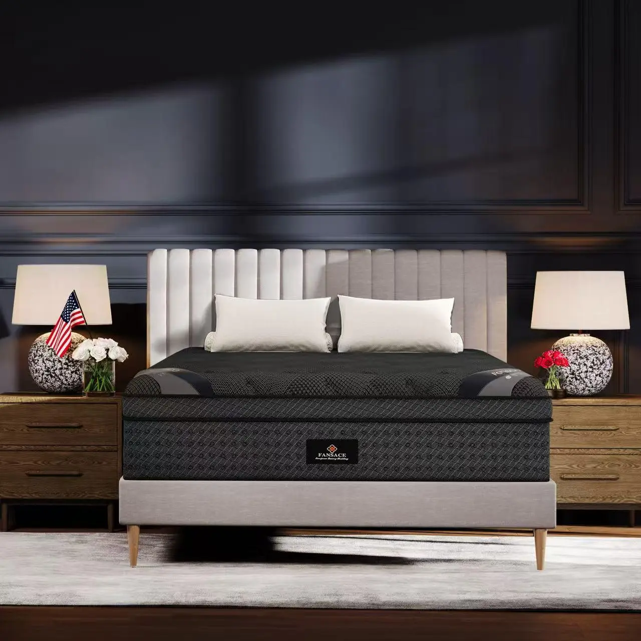FANSACE 12/14 inch Twin/Queen/King Size Hybrid Mattress Fiberglass-Free, Gel-Infused Cooling Memory Foam with Cooling Gel, Euro Top, Independent Pocket Springs, Box Delivery Queen Size Mattress, Mattresses Queen